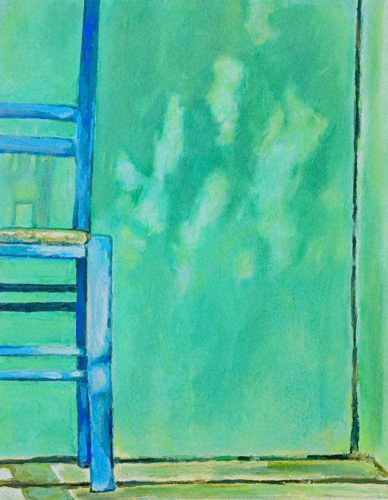 Blue Chair, painting art by Ian Allred