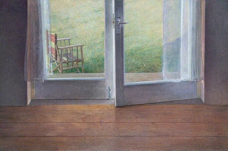 Interior art painting Door Slightly Open by David Tindle